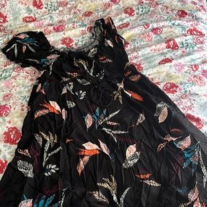 Torrid brand size 3 midi length black feather dress